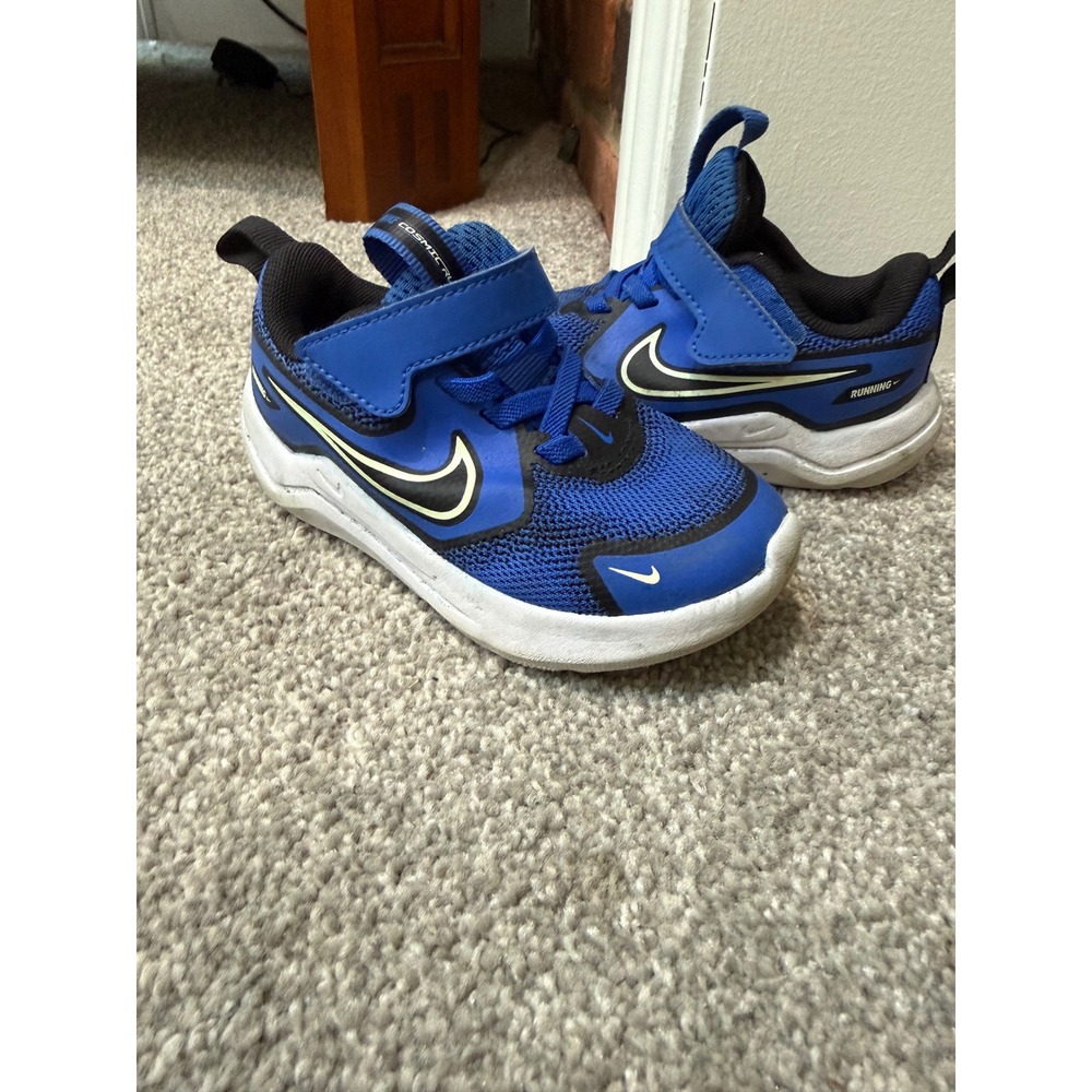 Nike Cosmic Runner Toddler Shoes Blue Black Sneakers Size 7C